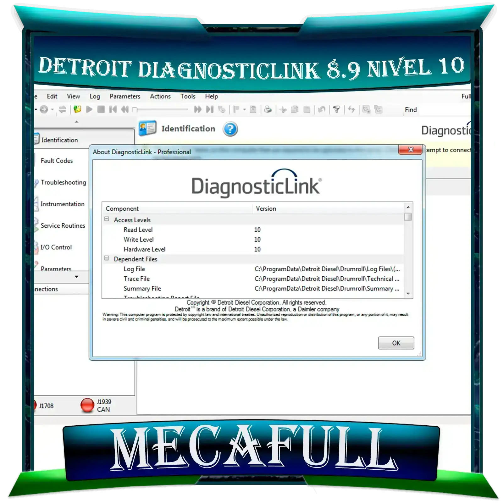 DETROIT DIAGNÓSTICLINK 8.9 NIVEL 10 FULL