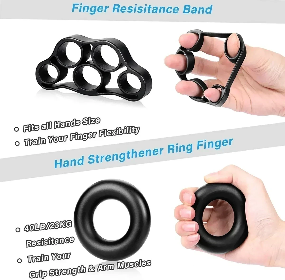 Kit Grip Ejercitador De Brazo Y Resistencias Elásticas 4