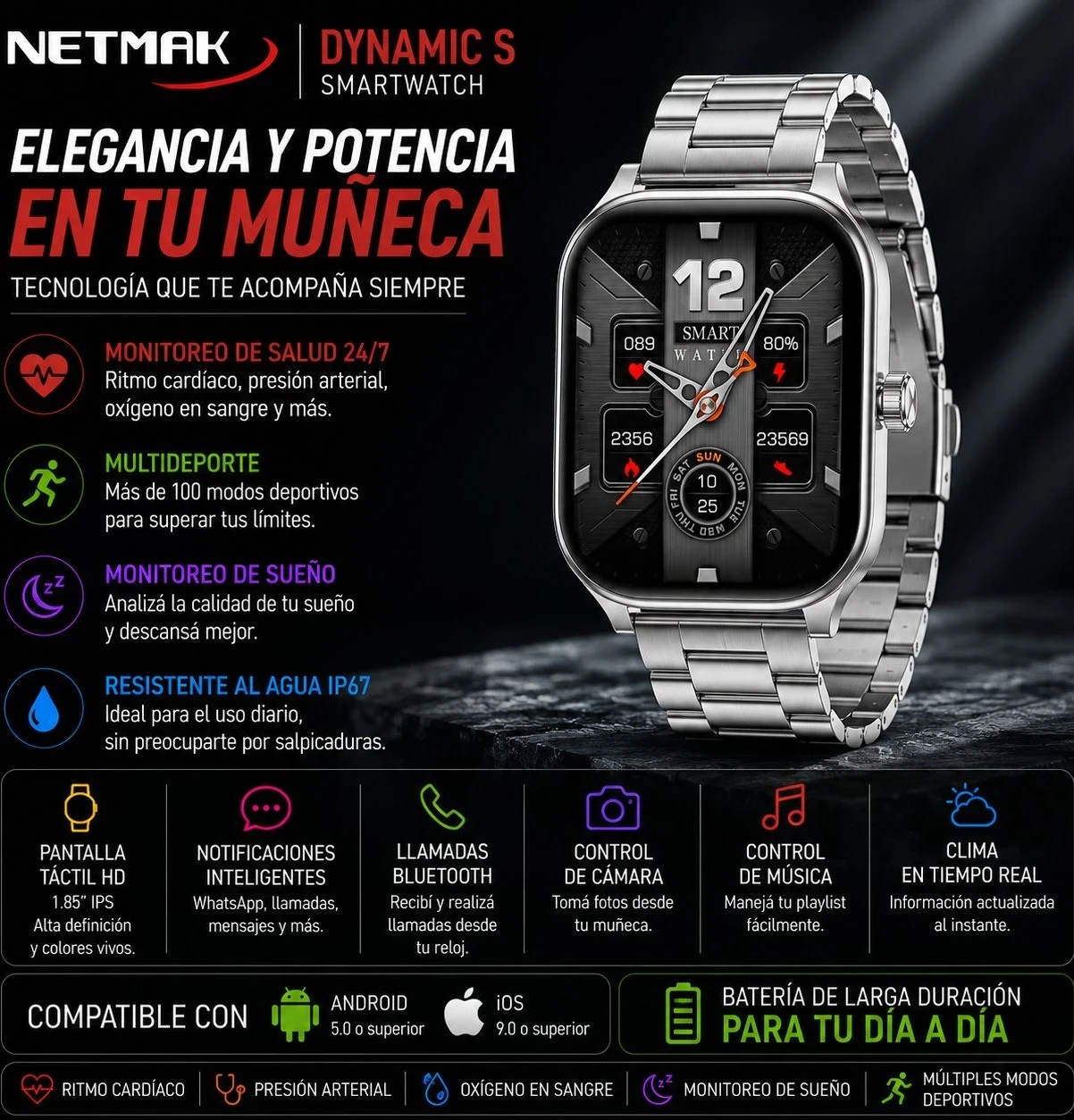 SMARTWATCH NETMAK DYNAMIC 2