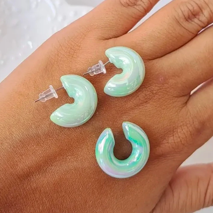 SET EARCUFF + ARETES BURBUJA SOFY.