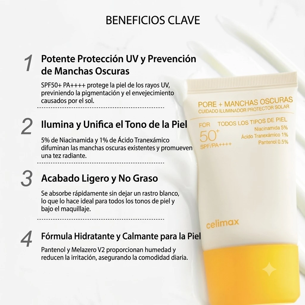 CELIMAX Pore+Dark Spot Brightening Care Sunscreen 50ml 2