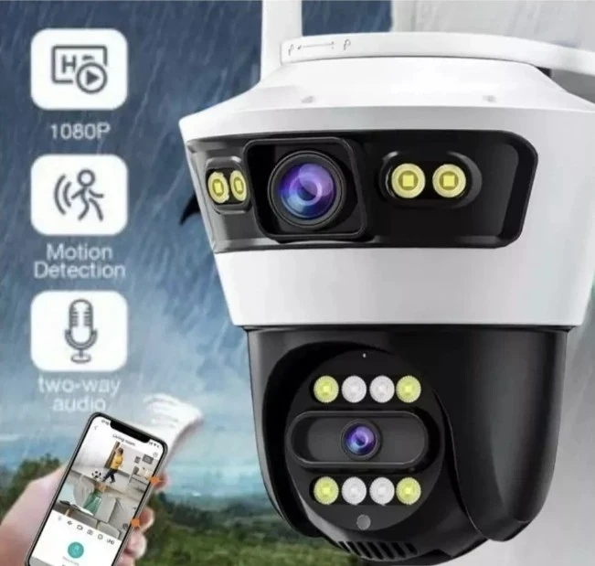 Camara Domo JORTAN Exterior Doble Lente Seguimiento Ip66 Jortan 4 Blanco
