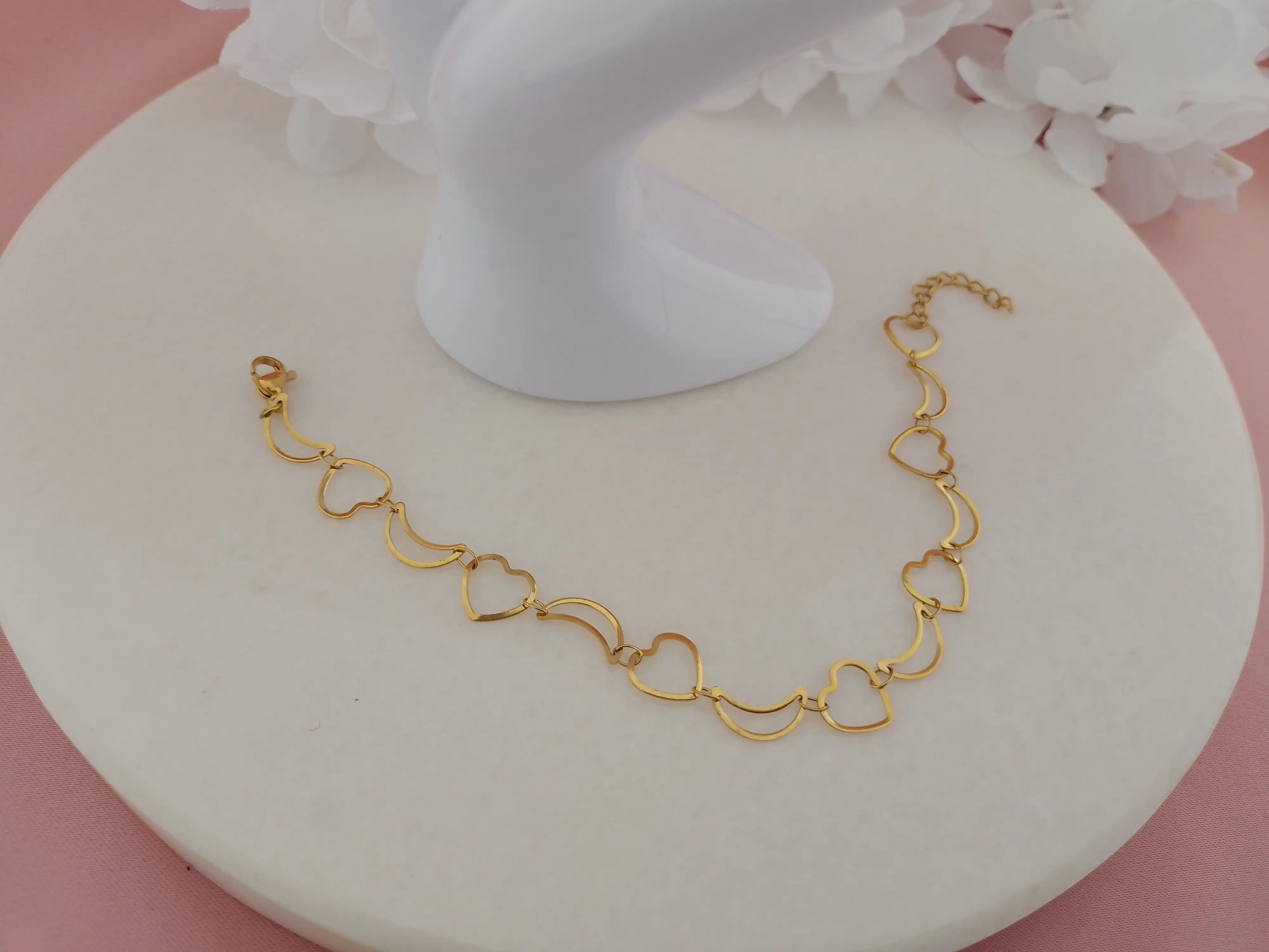 Pulsera luna y corazón  2
