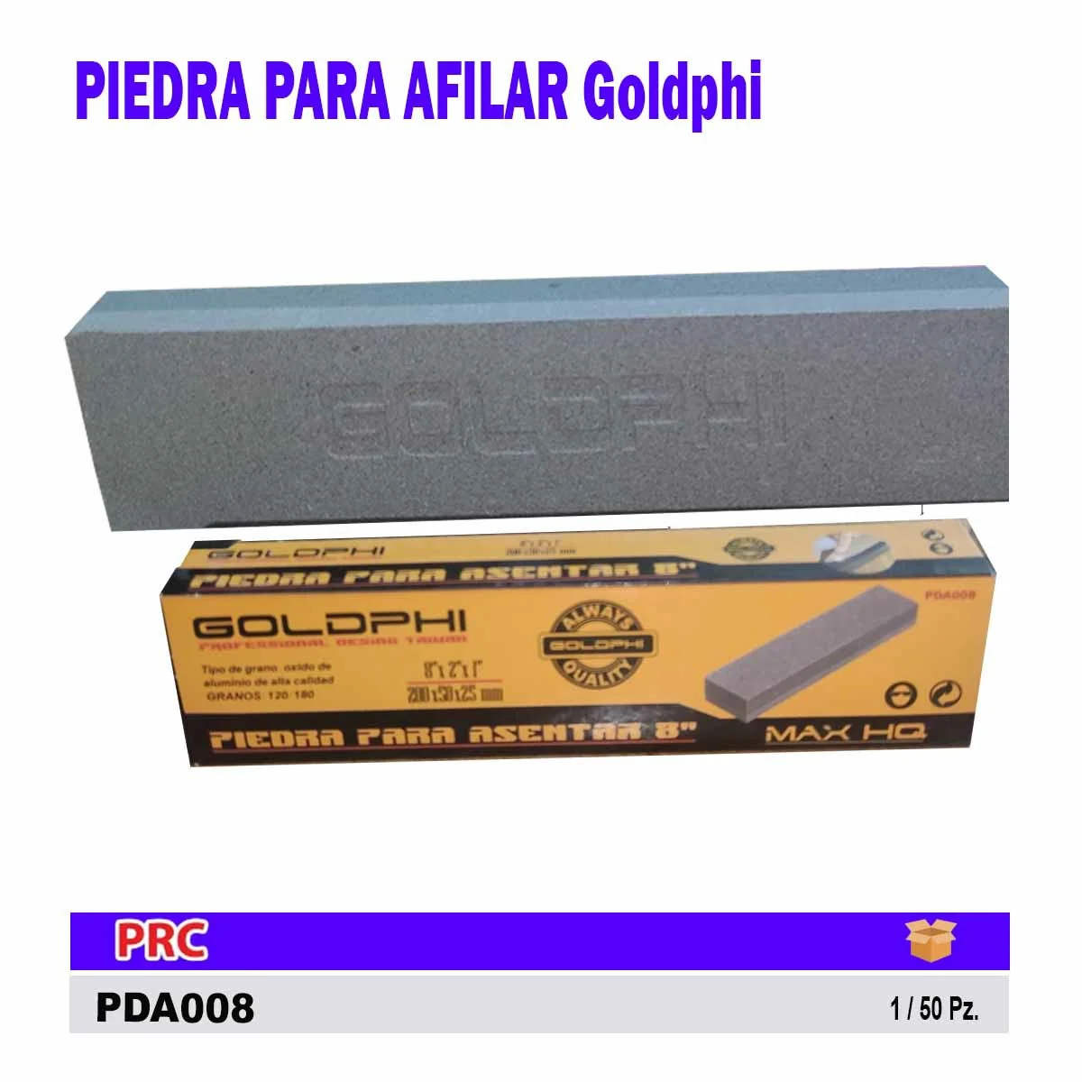 PIEDRA PARA AFILAR Goldphi 8"X2"X1"