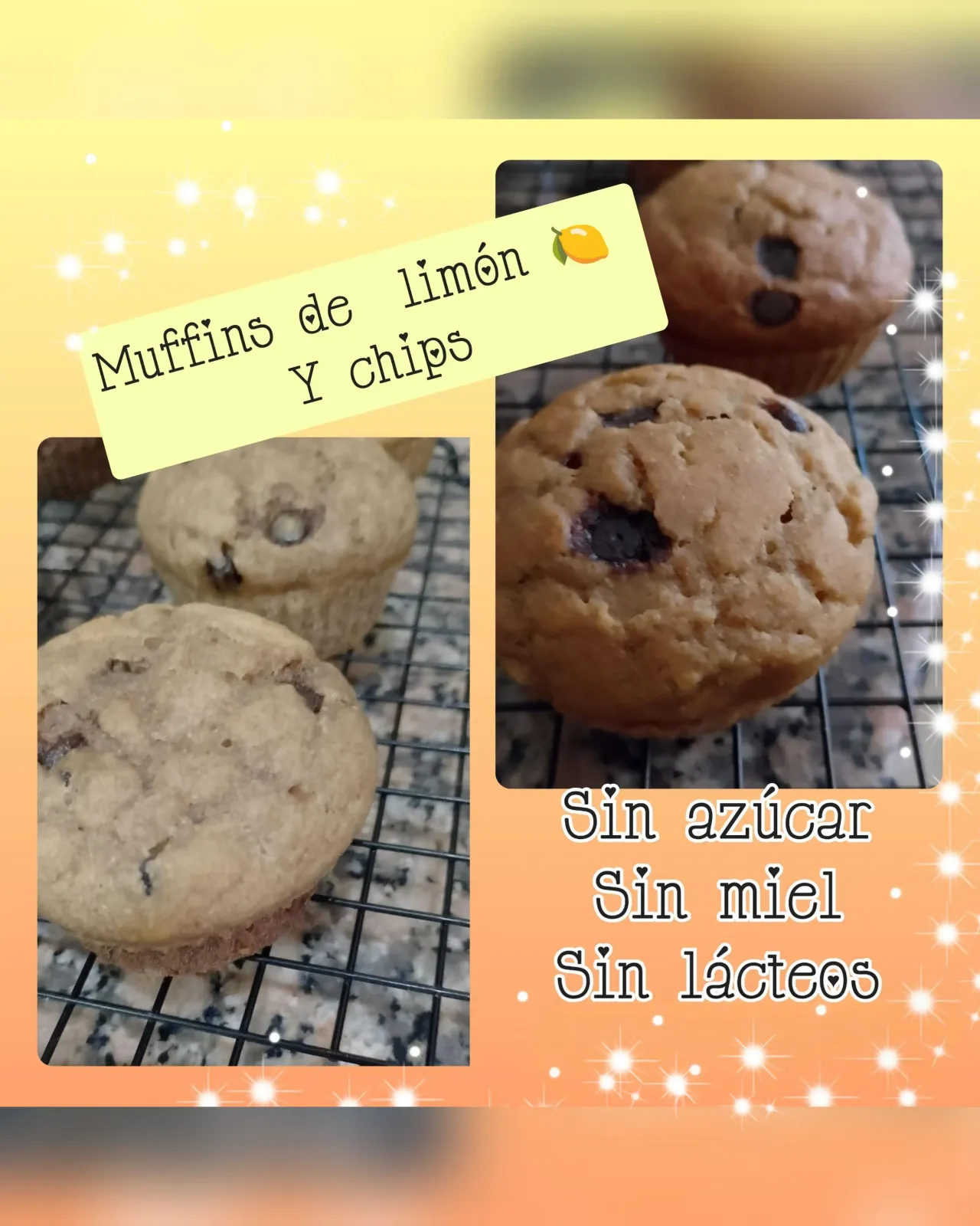 Muffins de limón 🍋 y chips x6
