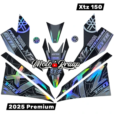 Xtz 150 Calcomanias 2025 Premium Tornasol Gris