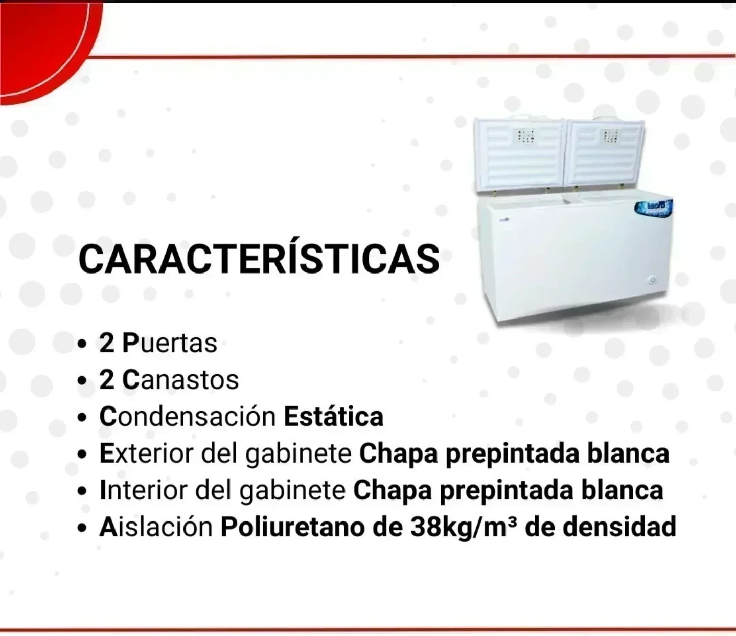 FREEZER TEORA 550L DOBLE PUERTA  3