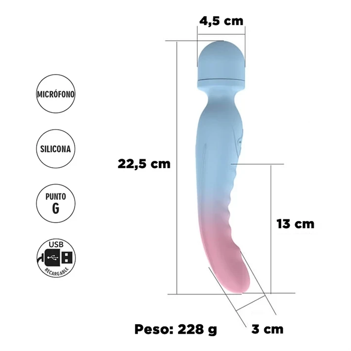 Doble vibrador microfono y estimulacion punto G