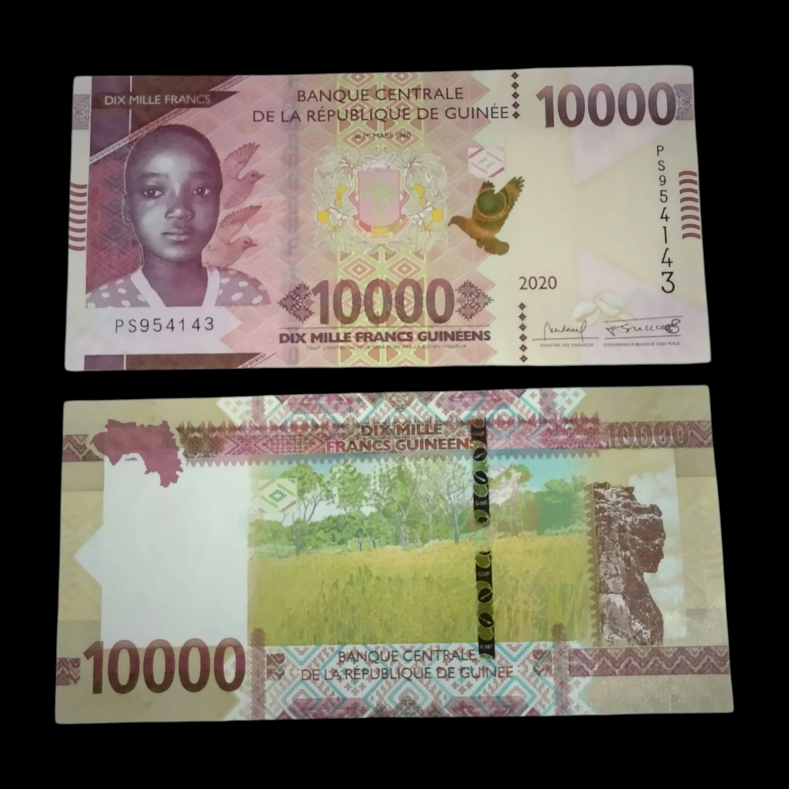 • Guinea 10000 francos UNC 