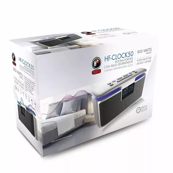 Reloj despertador con bocina Bluetooth 3