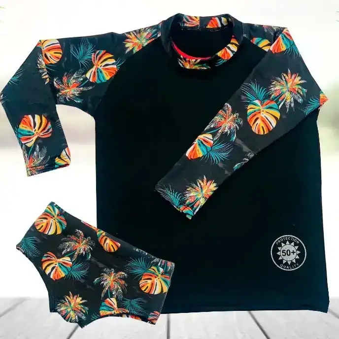 Camisa de proteção Raglan + Sunga Infantil  2