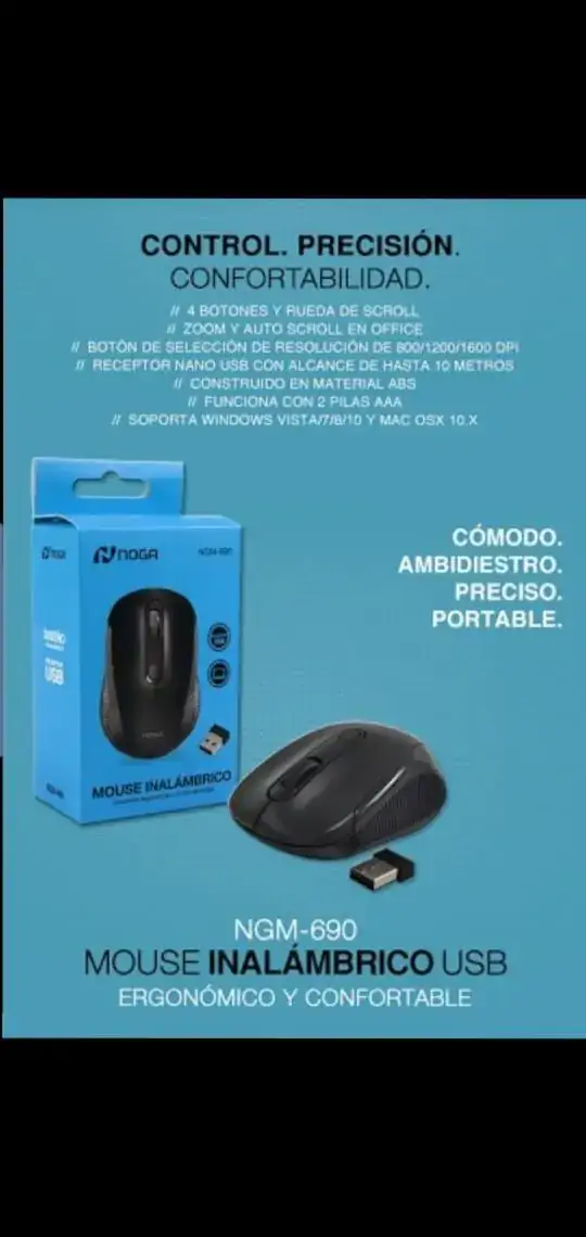 Mouse inalámbrico Noga