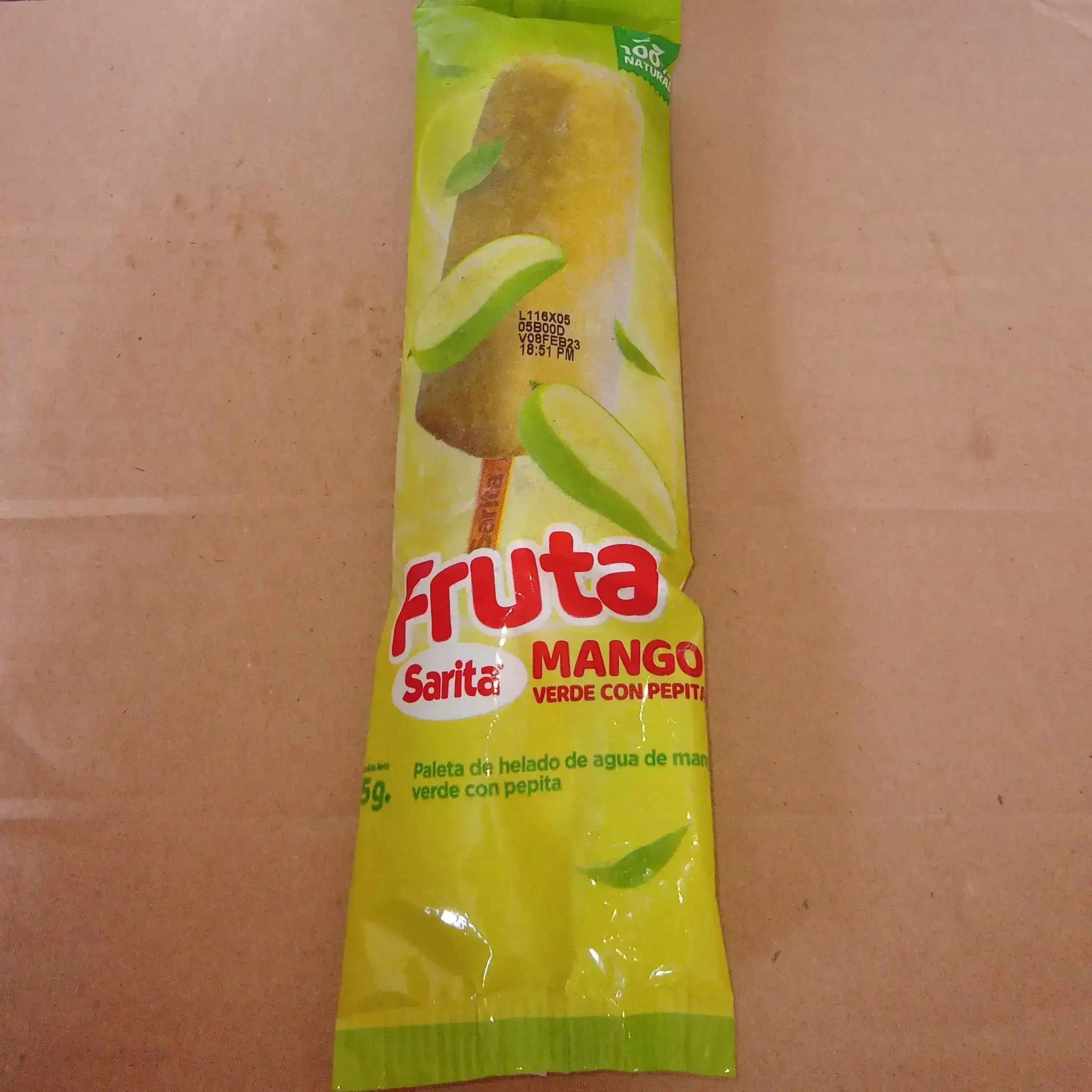 Helado paleta mango verde con pepita 95 g