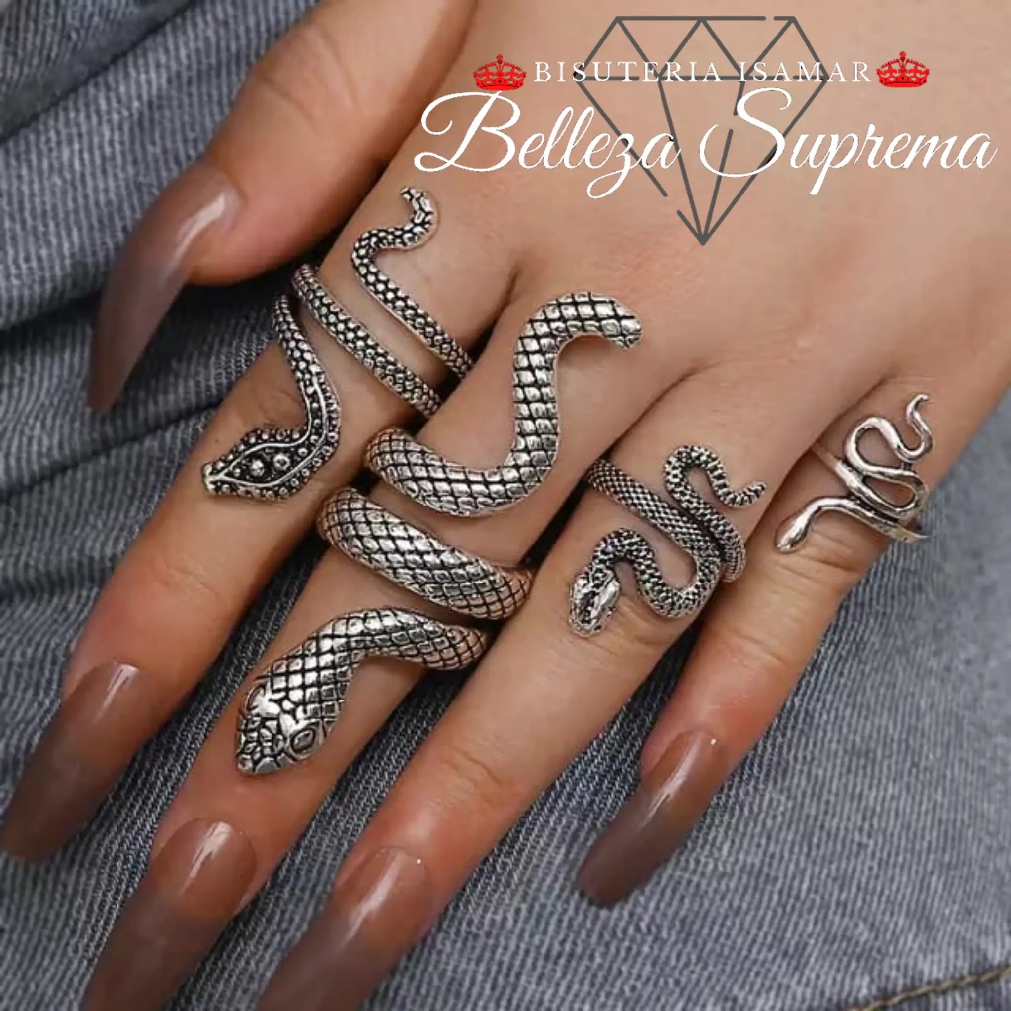SET DE ANILLOS SERPIENTE 
