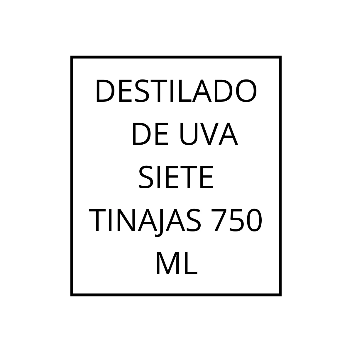 DESTILADO DE UVA SIETE TINAJAS 750 ML