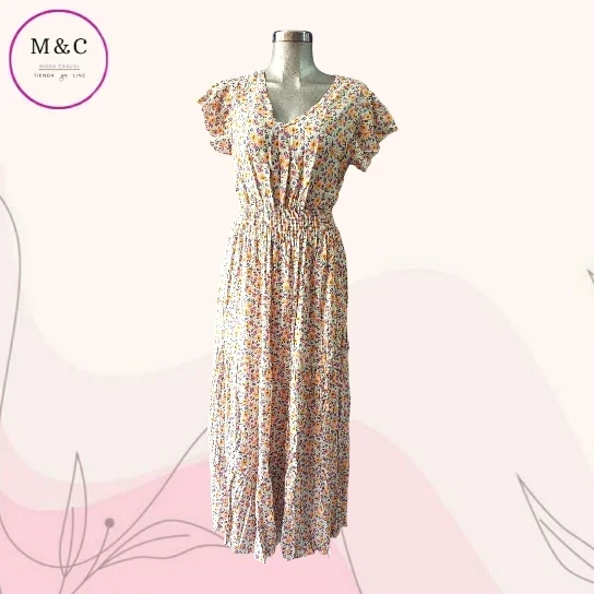 Vestido largo floreado 