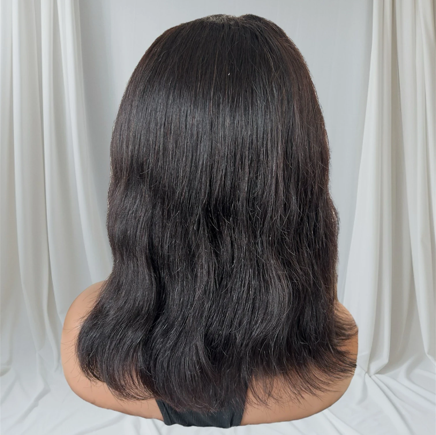 Peluca de cabello humano 14 pulgadas,frontal lace 13x4 3