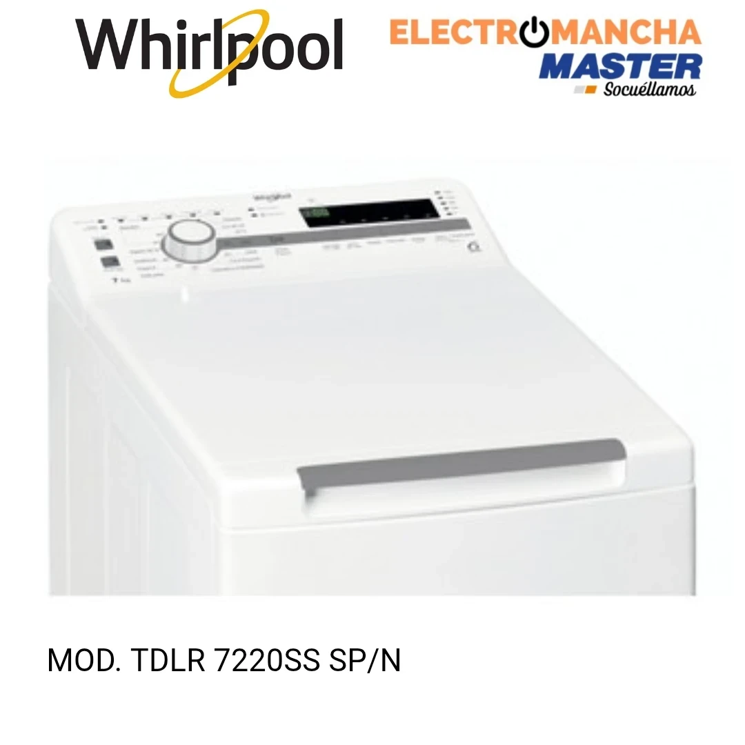 LAVADORA CARGA SUPERIOR WHIRLPOOL 7 KG. 1200 RPM. DISPLAY E  3