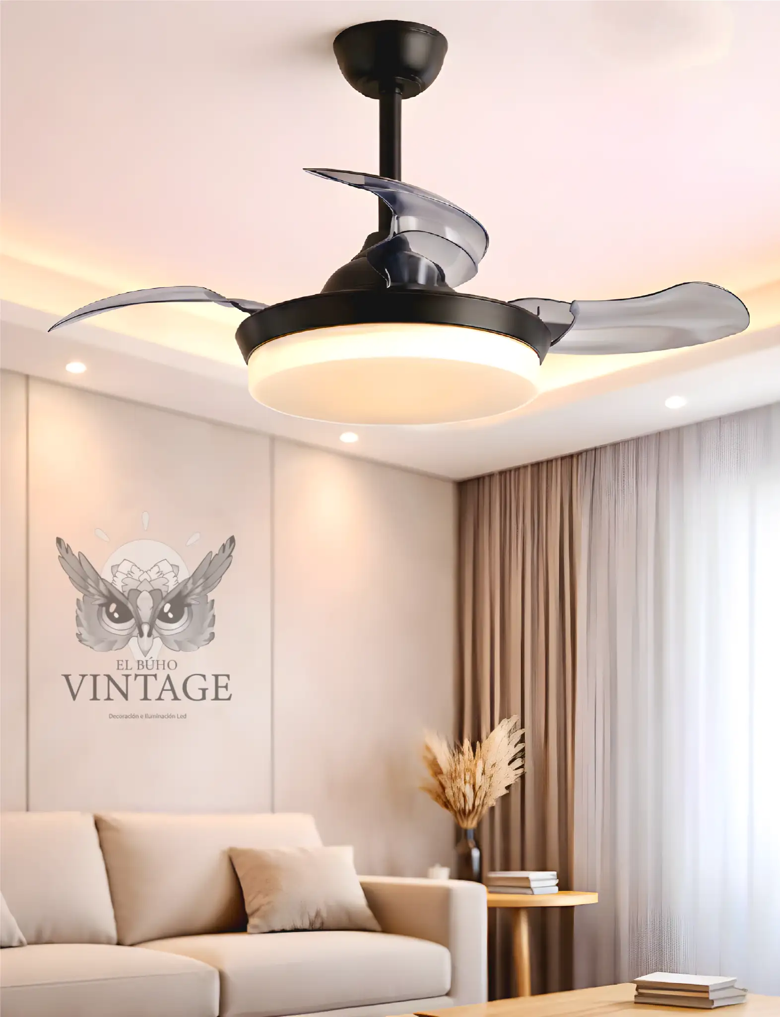 Lámpara Ventilador Decorativa Opalux 3