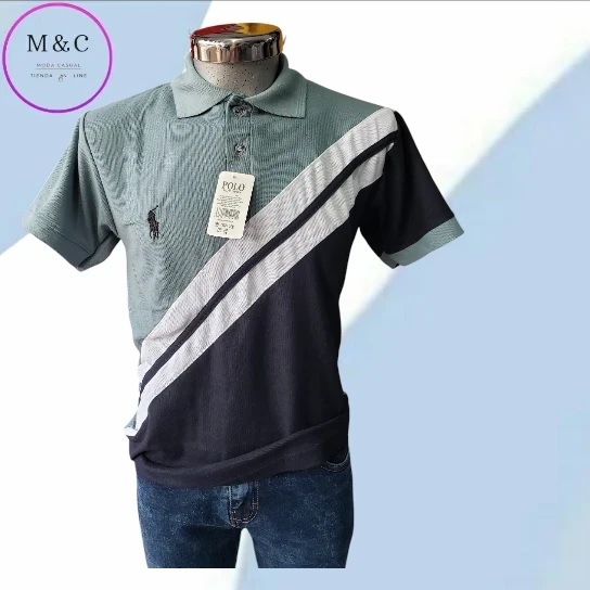 Playera M franja de color 2
