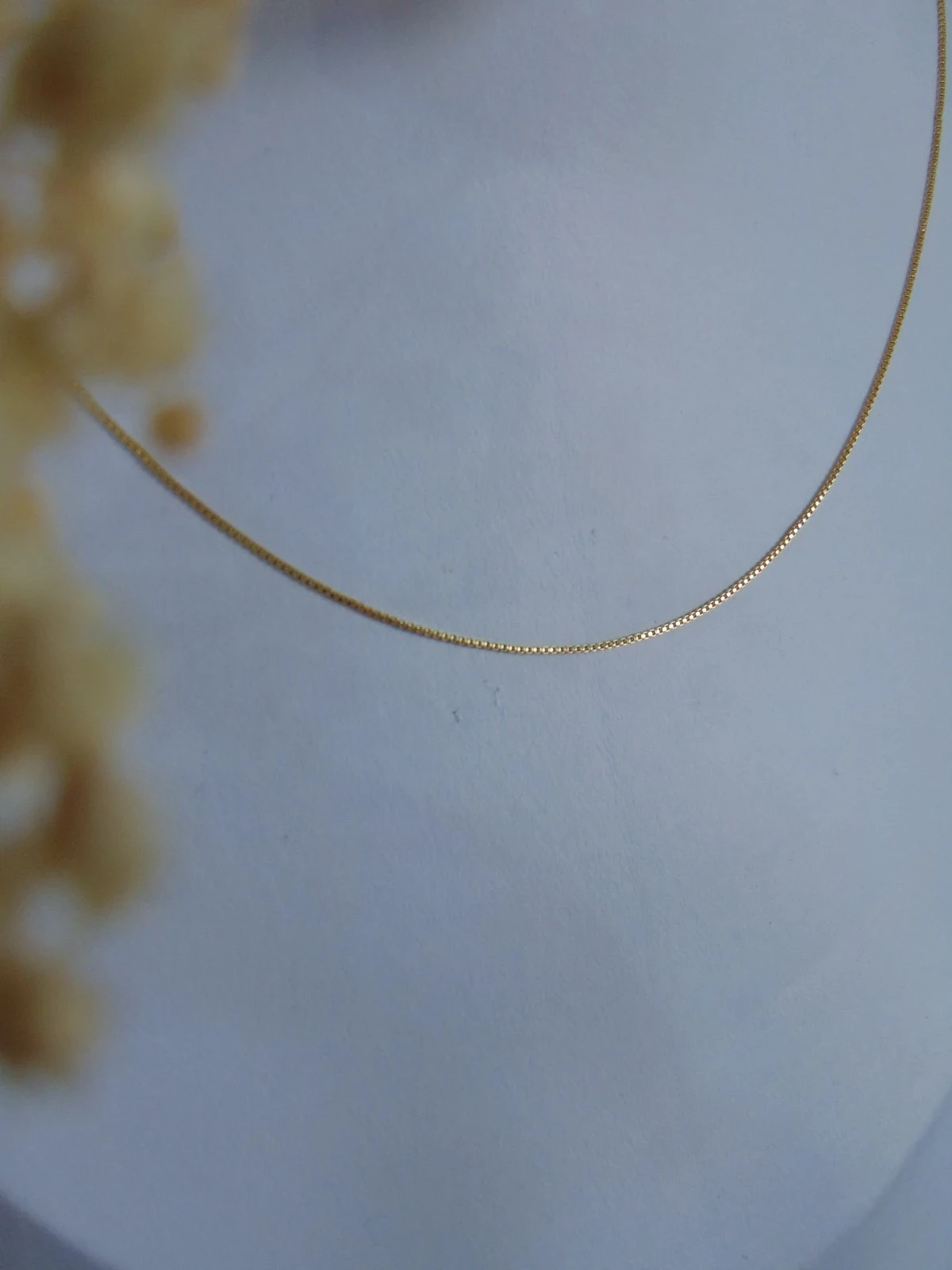 CADENA ORO LAMINADO 18K DELGADA 40CM 2