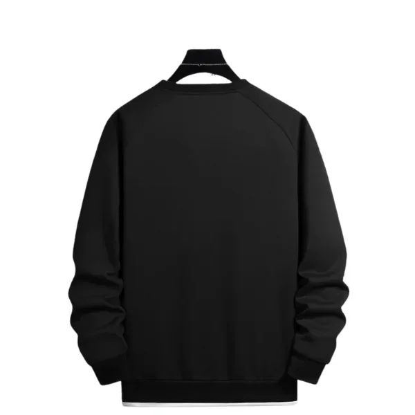 Hombres Sudadera con parche de letra de manga 2