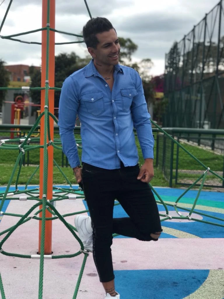 Camisa jean manga larga 