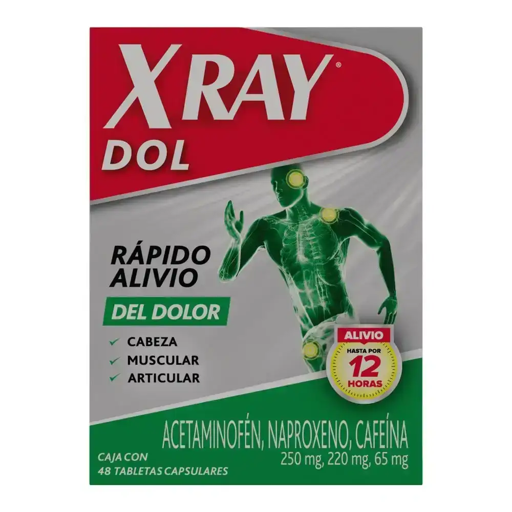 X RAY DOL X 48 TABL + 4 UND DOLEX GRIPA 
