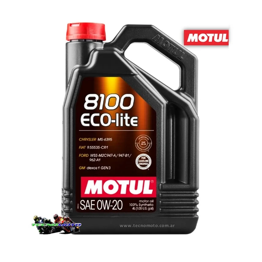 ACEITE MOTUL AUTO 8100 ECO-LITE 0W20 4LT. -10353