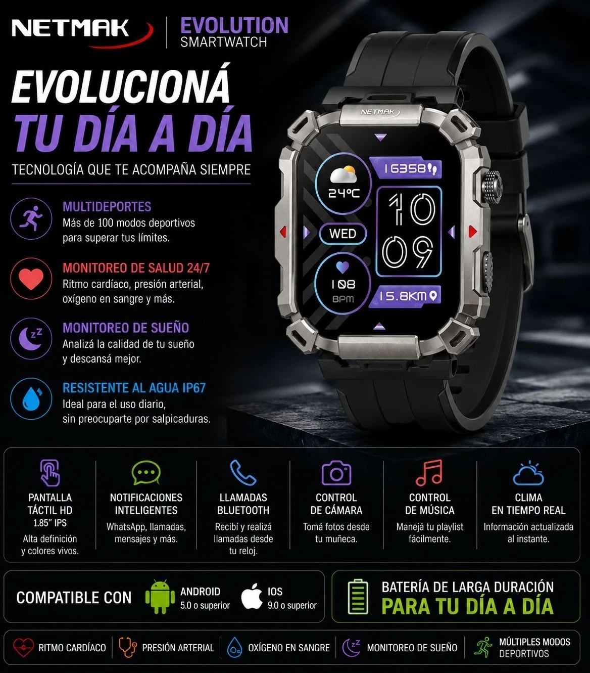 SMARTWATCH NETMAK EVOLUTION