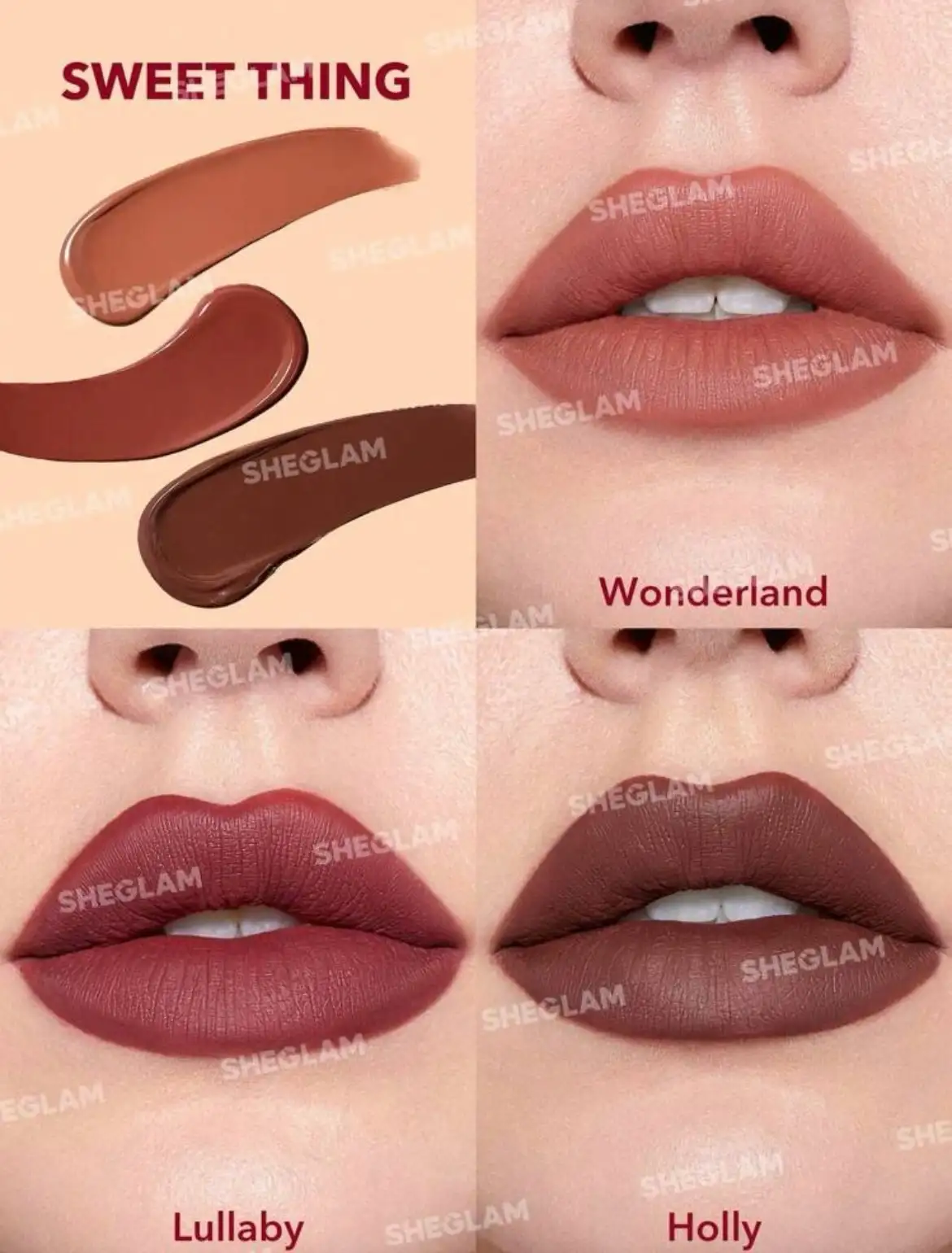 Set de labiales mate sheglam  2