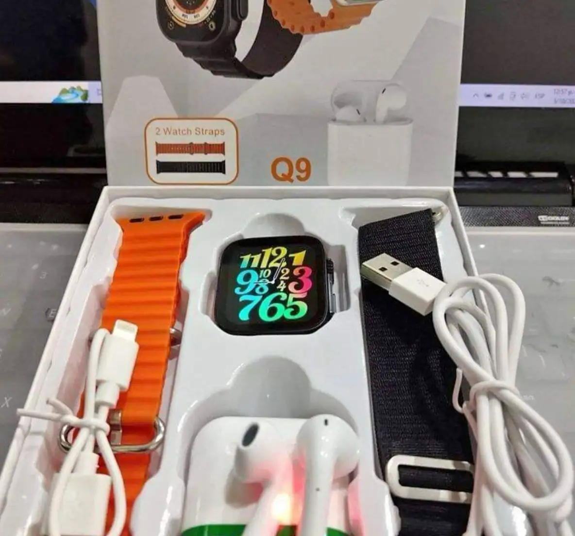 Combo Reloj Q9 2
