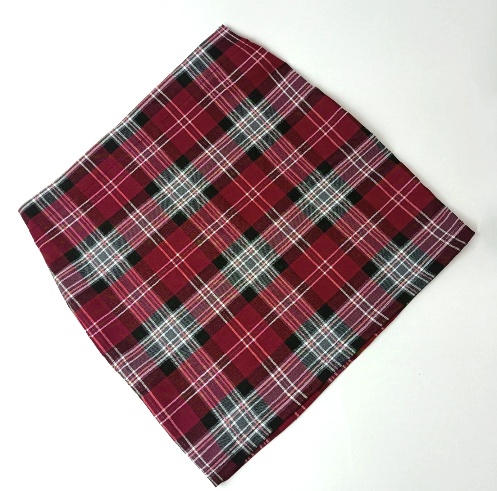 Falda vinotinto a cuadros talla L 2