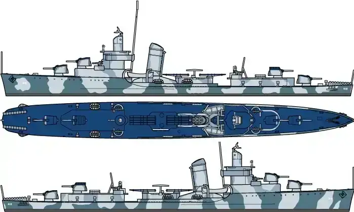 1/700 Tamiya U.S. NAVY DESTROYER DD412 HAMMANN 4