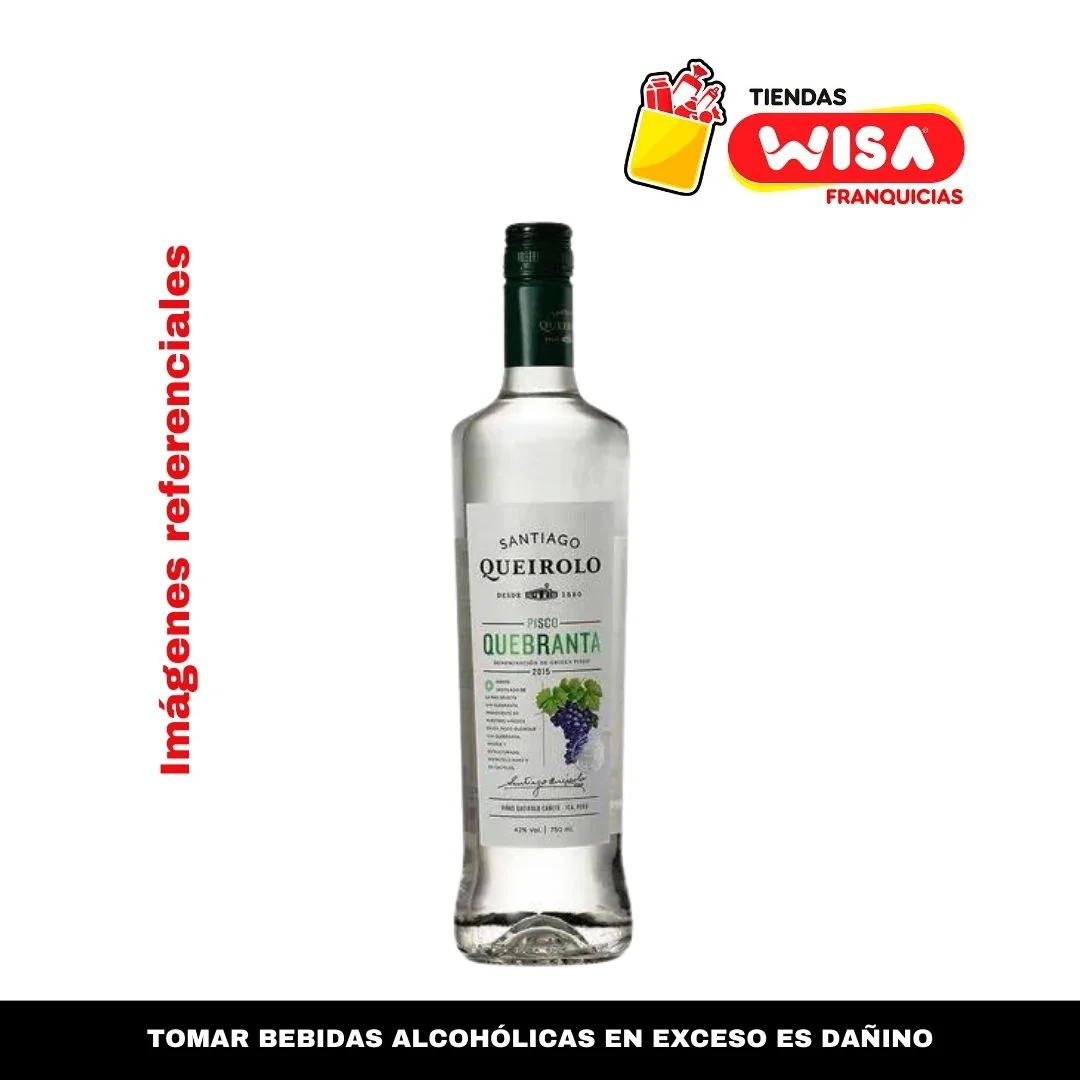 Pisco Santiago Queirolo Quebranta 750 ML