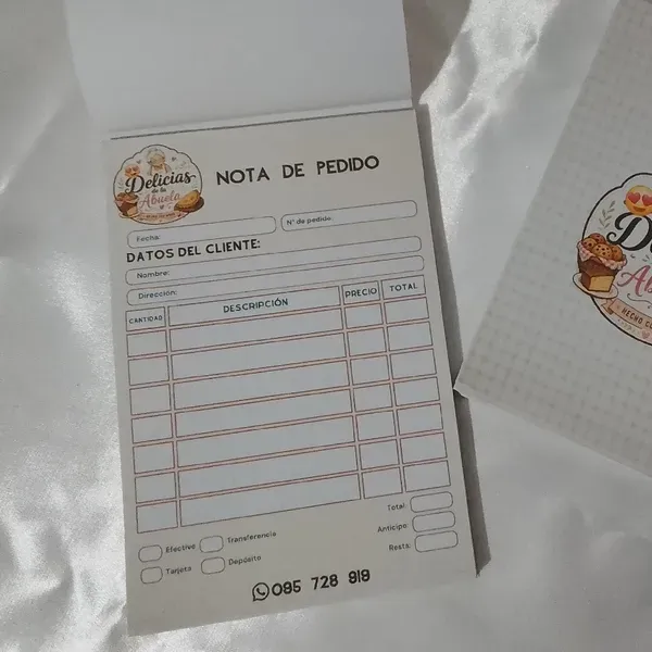 notas de pedidos