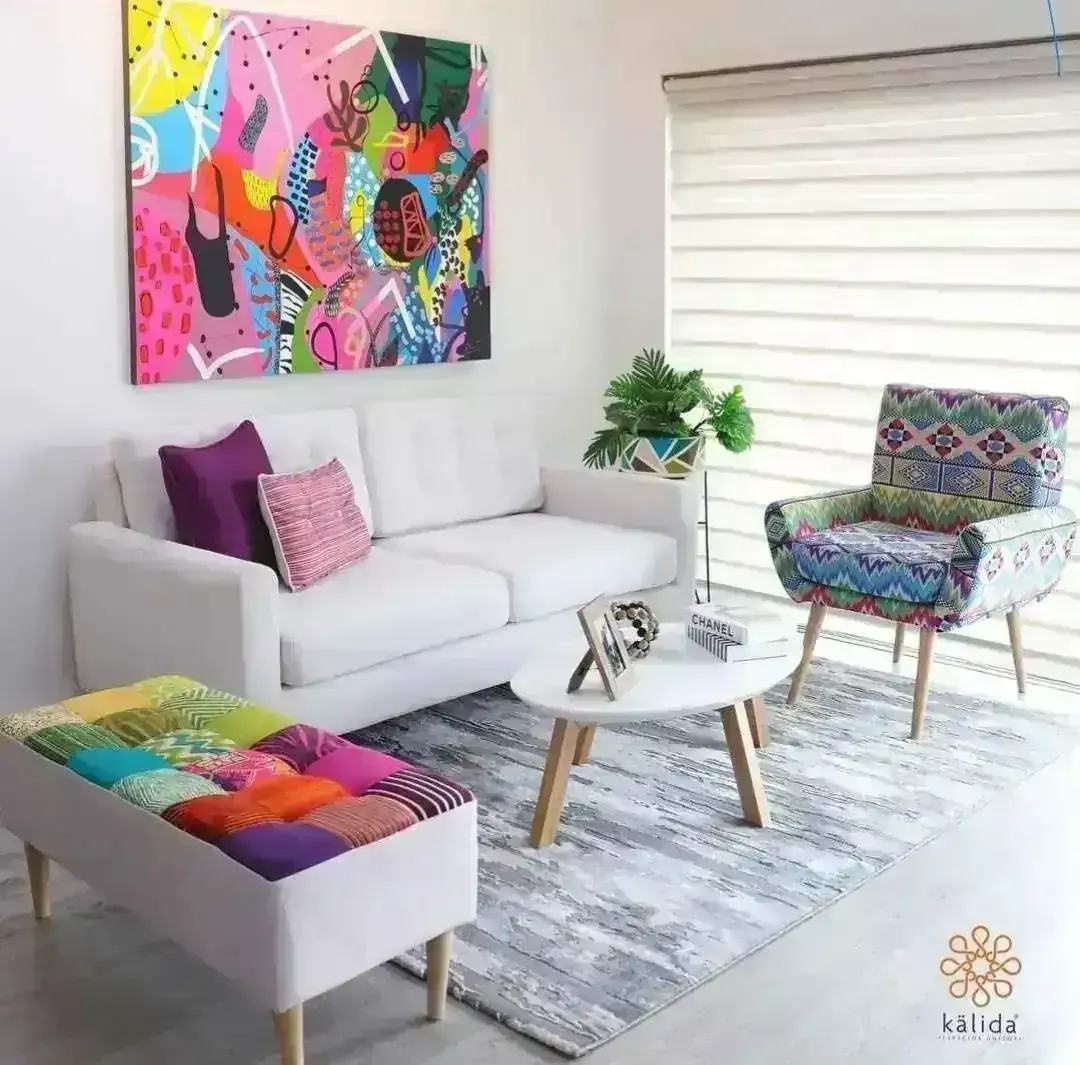 SALA VINTAGE SOFÁ SILLA Y PUFF