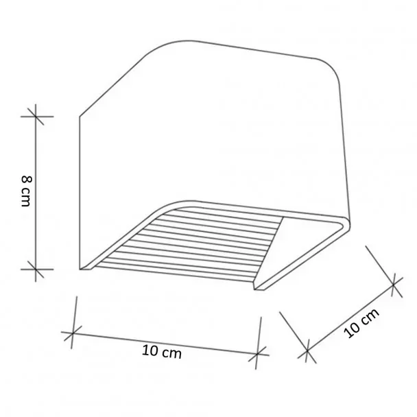 APLIQUE PARED CUADRA 5W LUZ CALIDA/3000K 5