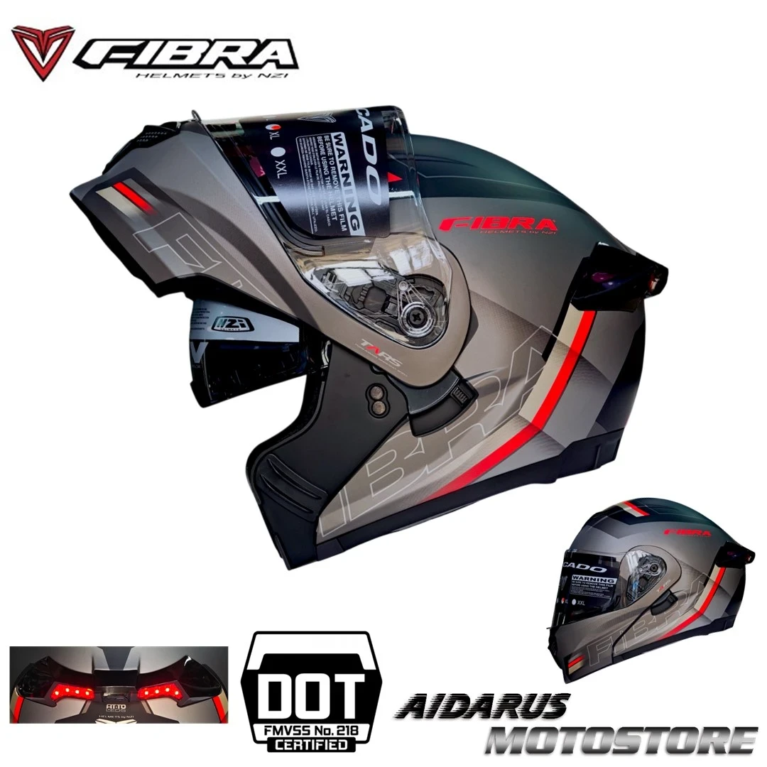 CASCO FIBRA ATTO DUO LEDS DISEÑO MATE