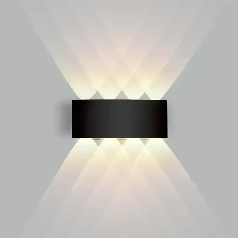 APLIQUE LED NEGRO OVOIDE 8W 3000K