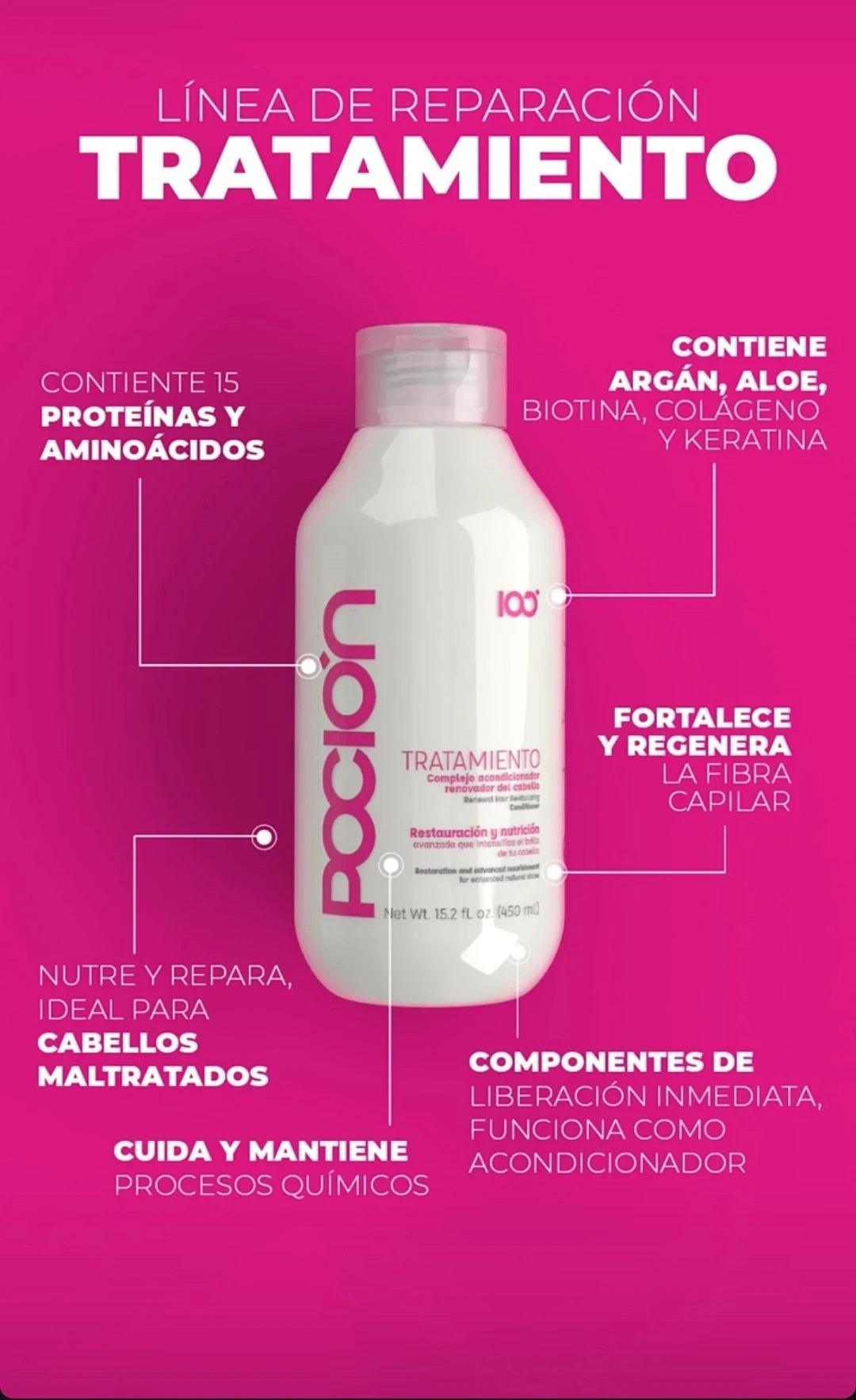 la pocion tratamiento acondicionador reparacion 450ml