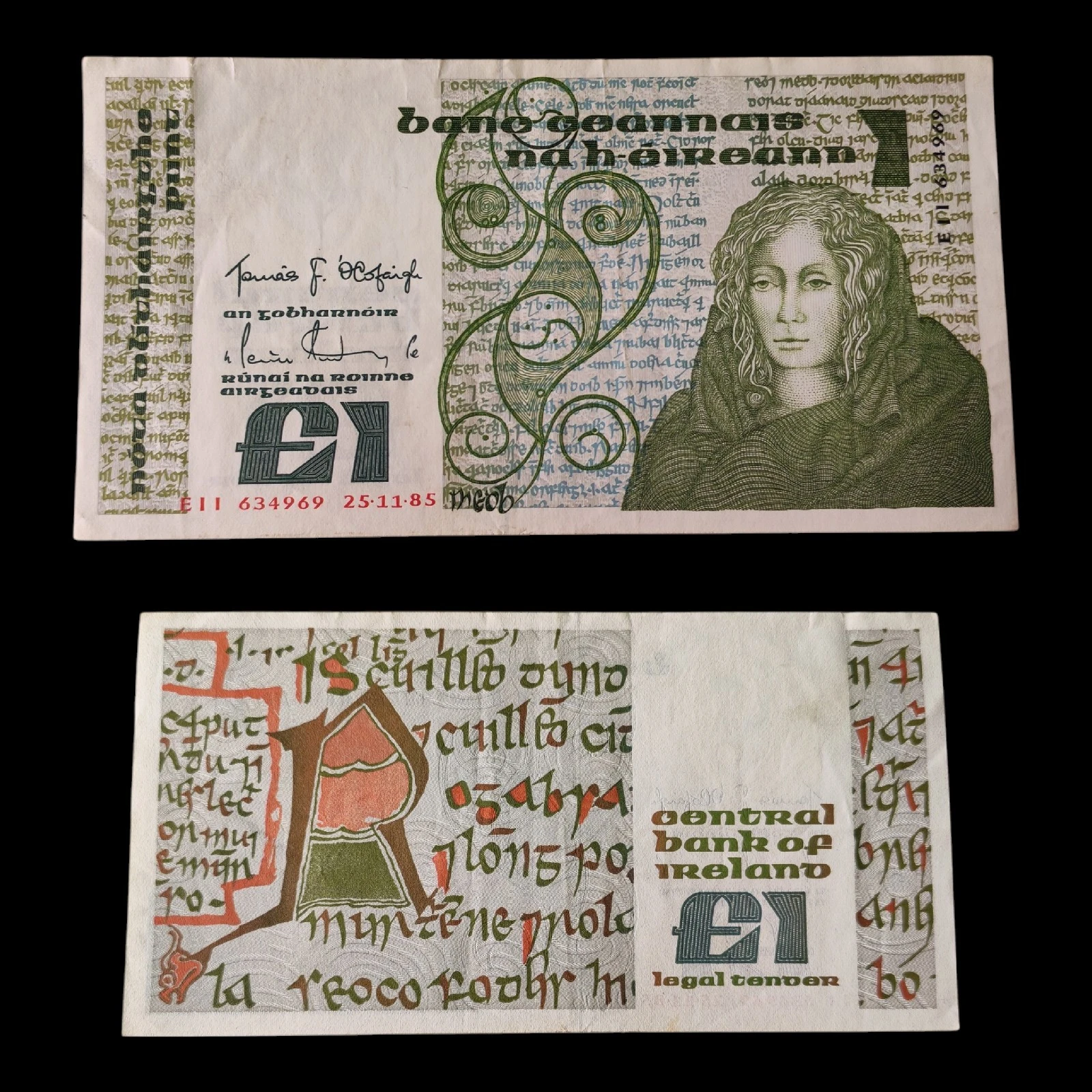 ° Irlanda 1 Libra Circulado 