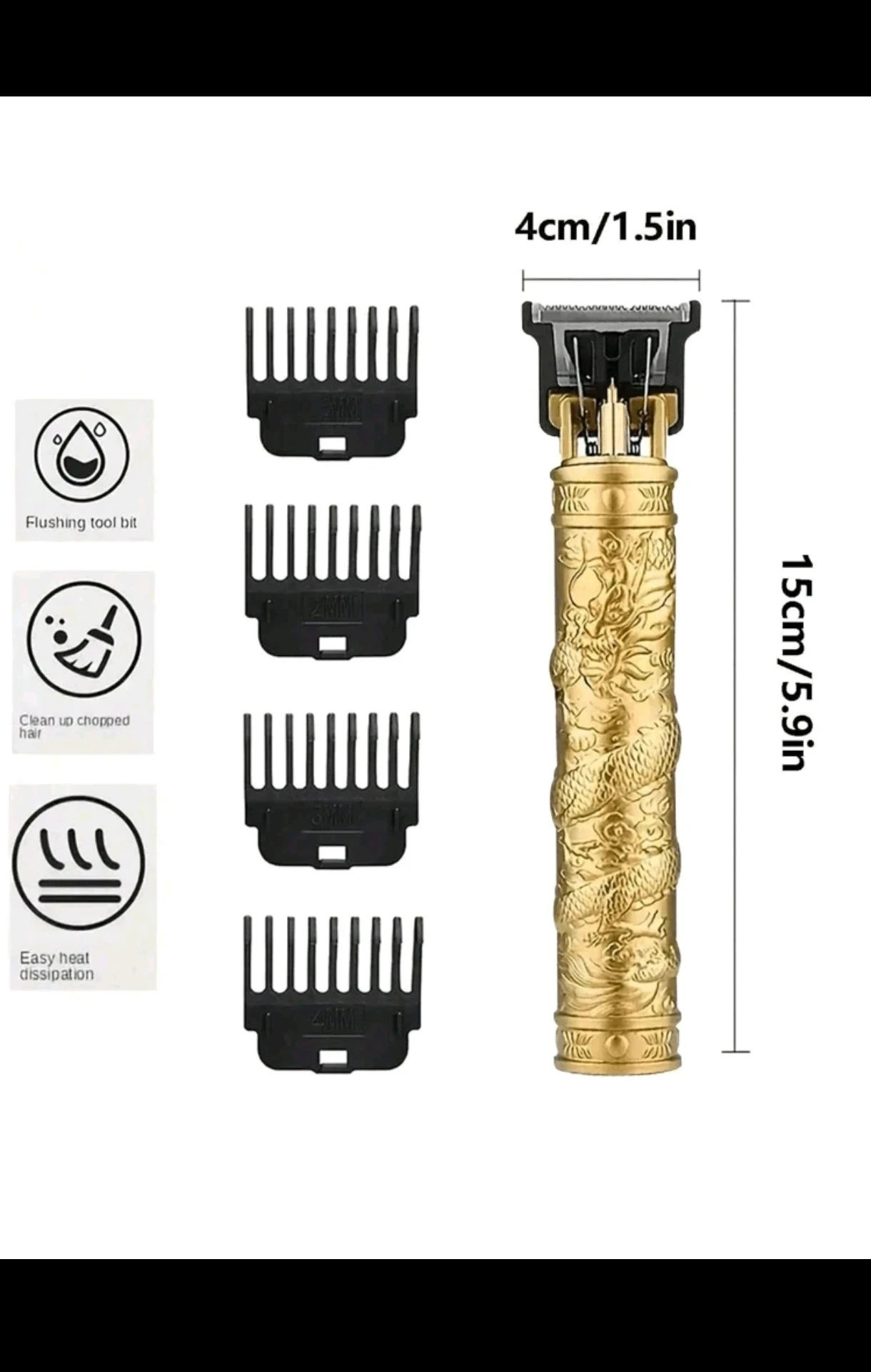 Máquina Patillera Profesional Inalámbrica WEEME - Edición Oro Imperial 2