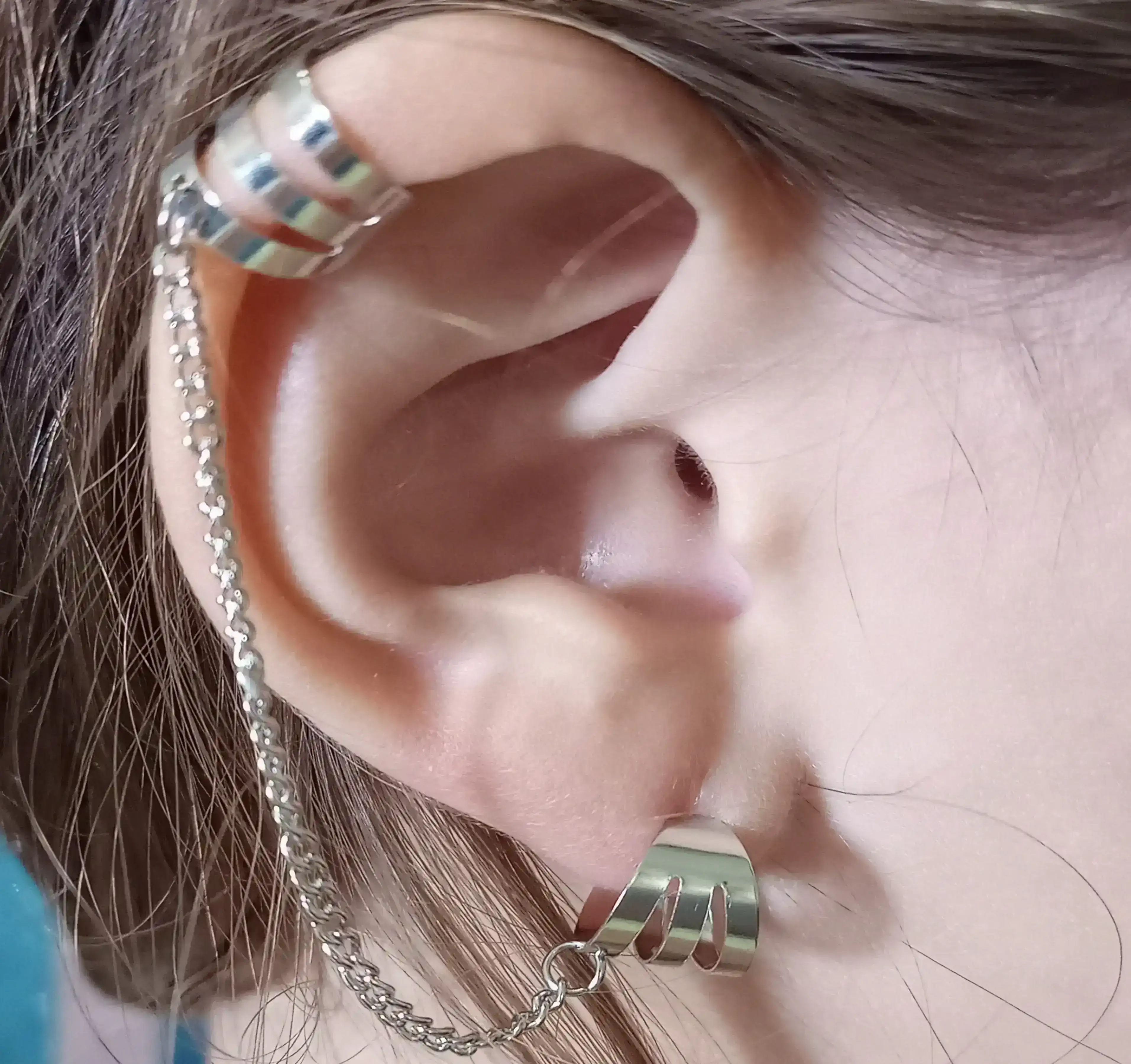 EAR CUFF DOBLE,CON CADENA!!!!❤️