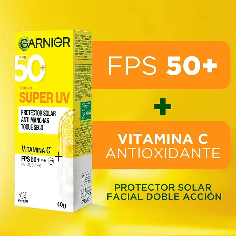 Super UV Vitamina C Toque Seco Antimanchas F50 - Garnier  2