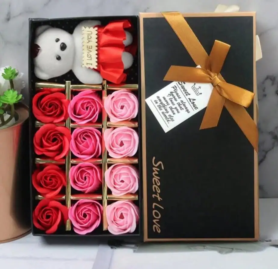 Caja oso y flores 3