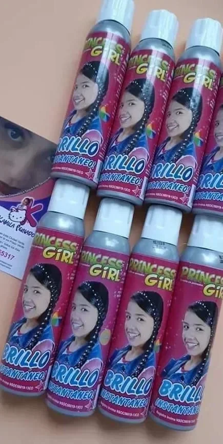 princess girl laca en aerosol escarchada