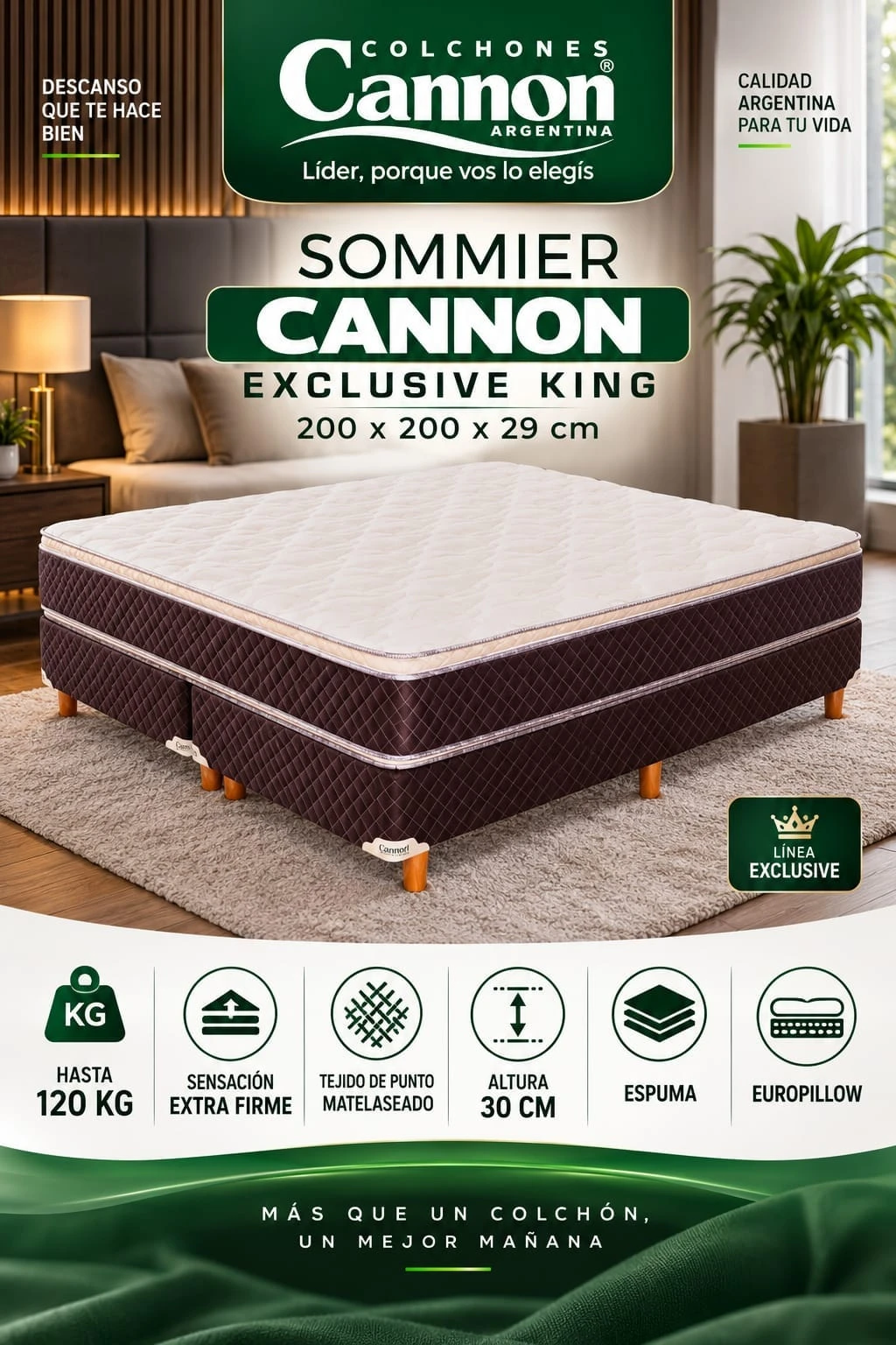 Sommier Cannon Exclusive Europillow King