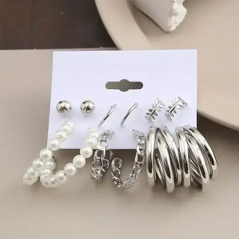 Set x6 Pares de Aretes Galia REF: J18 2