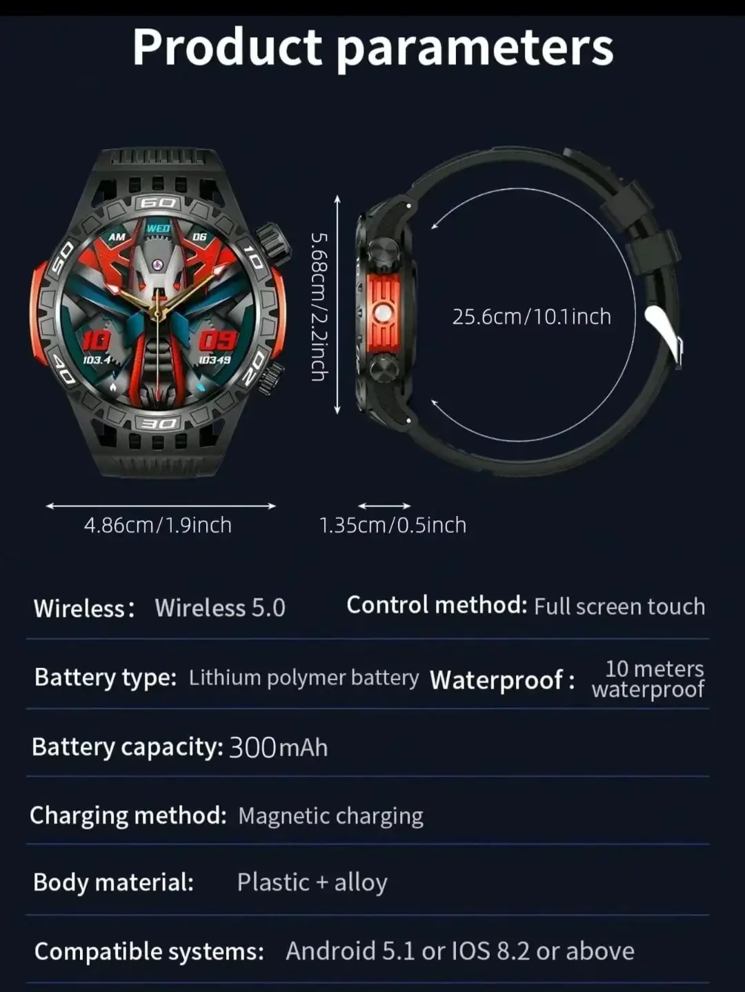 Reloj Smart grado Militar  10